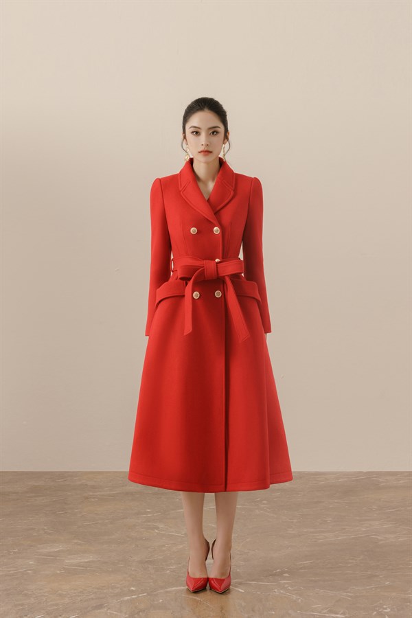 Mona Louise Coat - Red